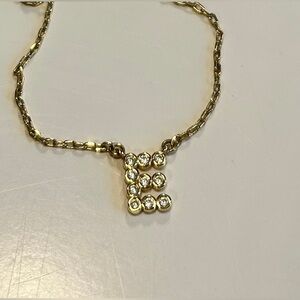 Kate Spade Gold Necklace with Crystal Initial